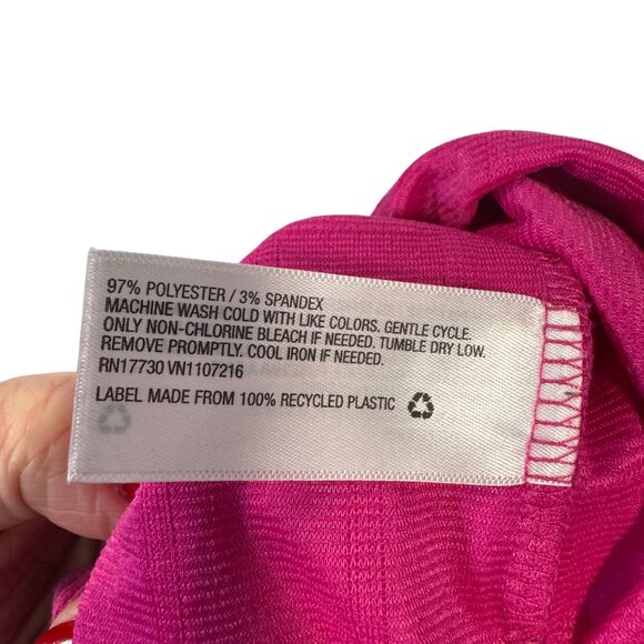 A New Day Womens 2X Textured Fuchsia Crop Top - Picture 5 of 5